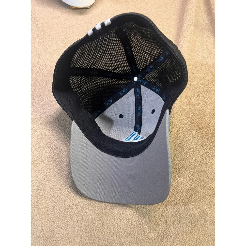 Adidas Adizero TaylorMade Golf Hat Black Blue Mesh Performance Cap Mens Stretch